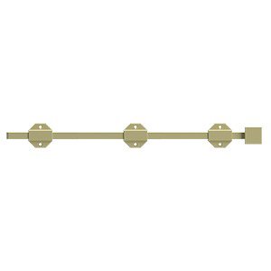 Solid Brass 18" Modern Surface Bolt in Unlacquered Brass