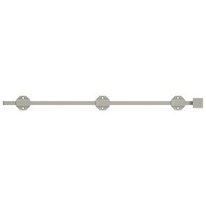 Solid Brass 24" Modern Surface Bolt in Brushed Nickel