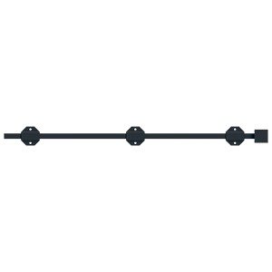 Solid Brass 24" Modern Surface Bolt in Paint Black