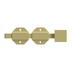 Solid Brass 6" Modern Surface Bolt in Polished Brass