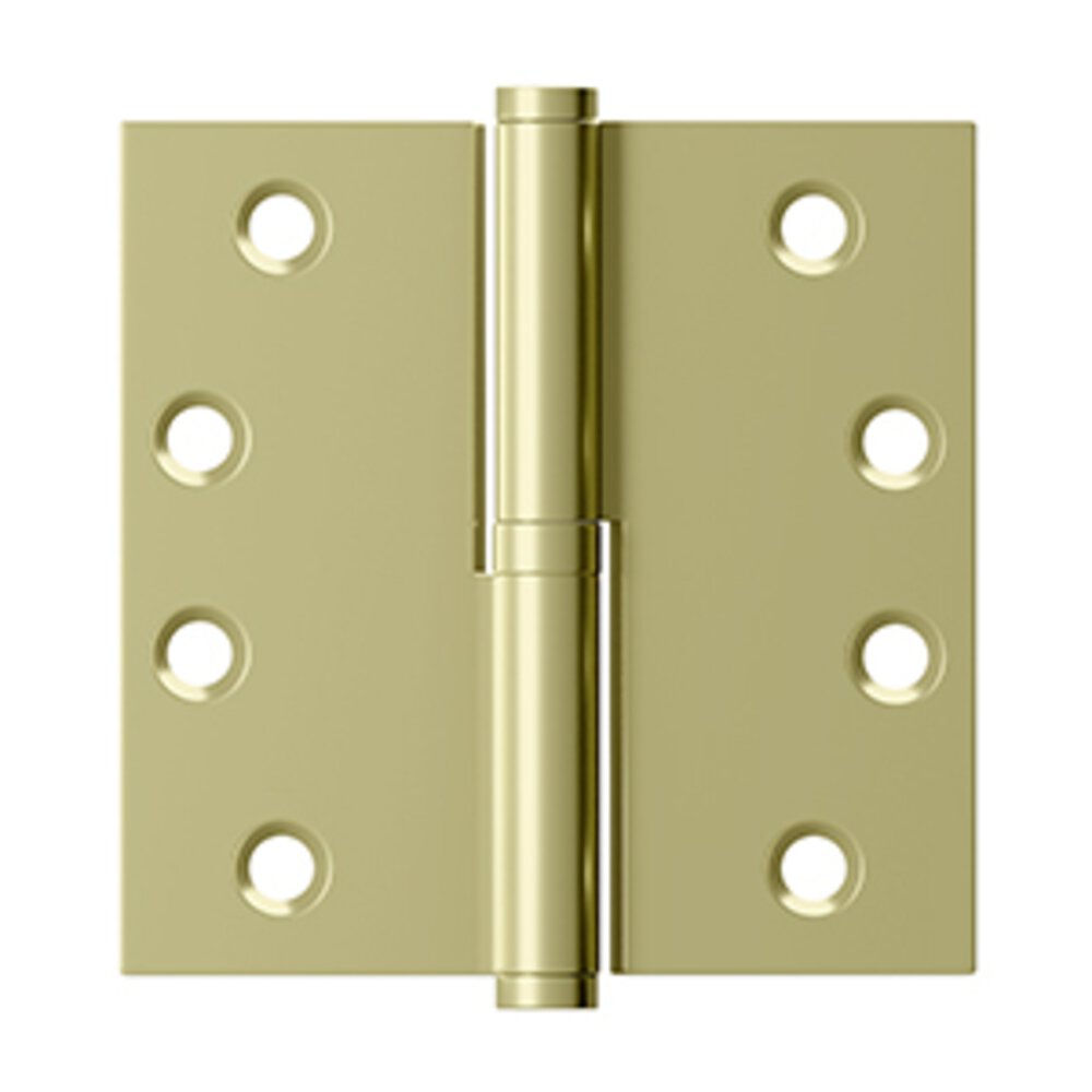 4" x 4" Solid Brass Lift-Off Hinge (Sold Individually) In Unlacquered Brass