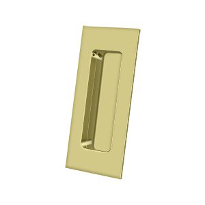 Solid Brass Flush Pull in Paint Black