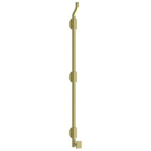 Solid Brass 26" Modern Offset Surface Bolt in Polished Brass
