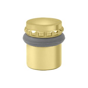 Round Universal Floor Bumper Pattern Cap 1 1/2" in Polished Brass