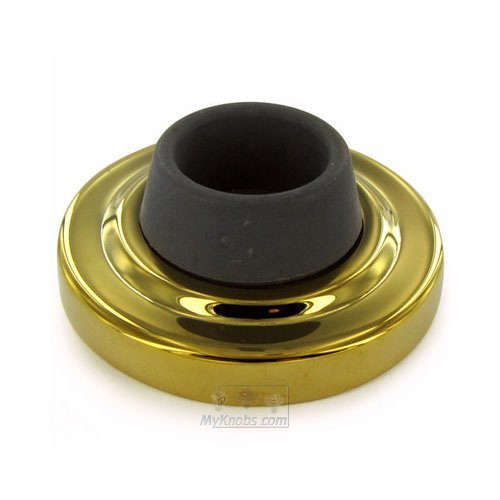 Solid Brass 2 3/8" Diameter Concave Flush Bumper in PVD Brass