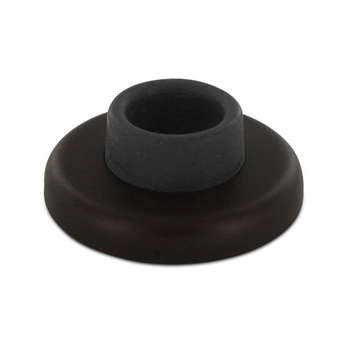Solid Brass 2 1/2" Diameter Wall Mounted Concave Flush Bumper in Oil Rubbed Bronze