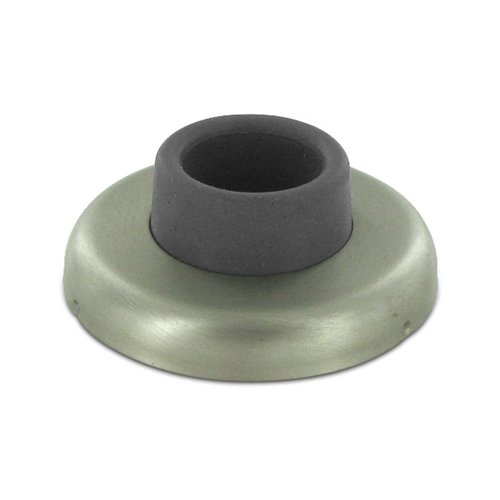 Solid Brass 2 1/2" Diameter Wall Mounted Concave Flush Bumper in Brushed Nickel