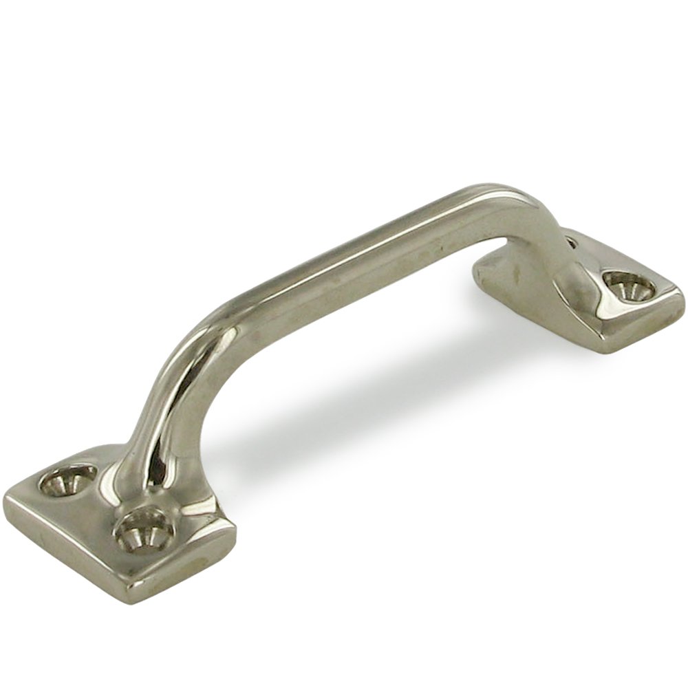 Solid Brass 3 1/2" Centers Front Mounted Handle in Polished Nickel