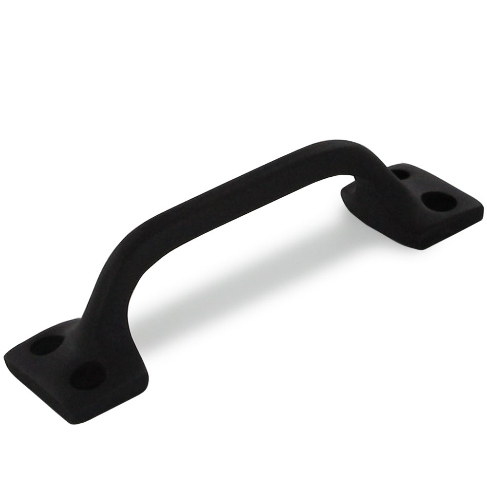 Solid Brass 3 1/2" Centers Front Mounted Handle in Paint Black