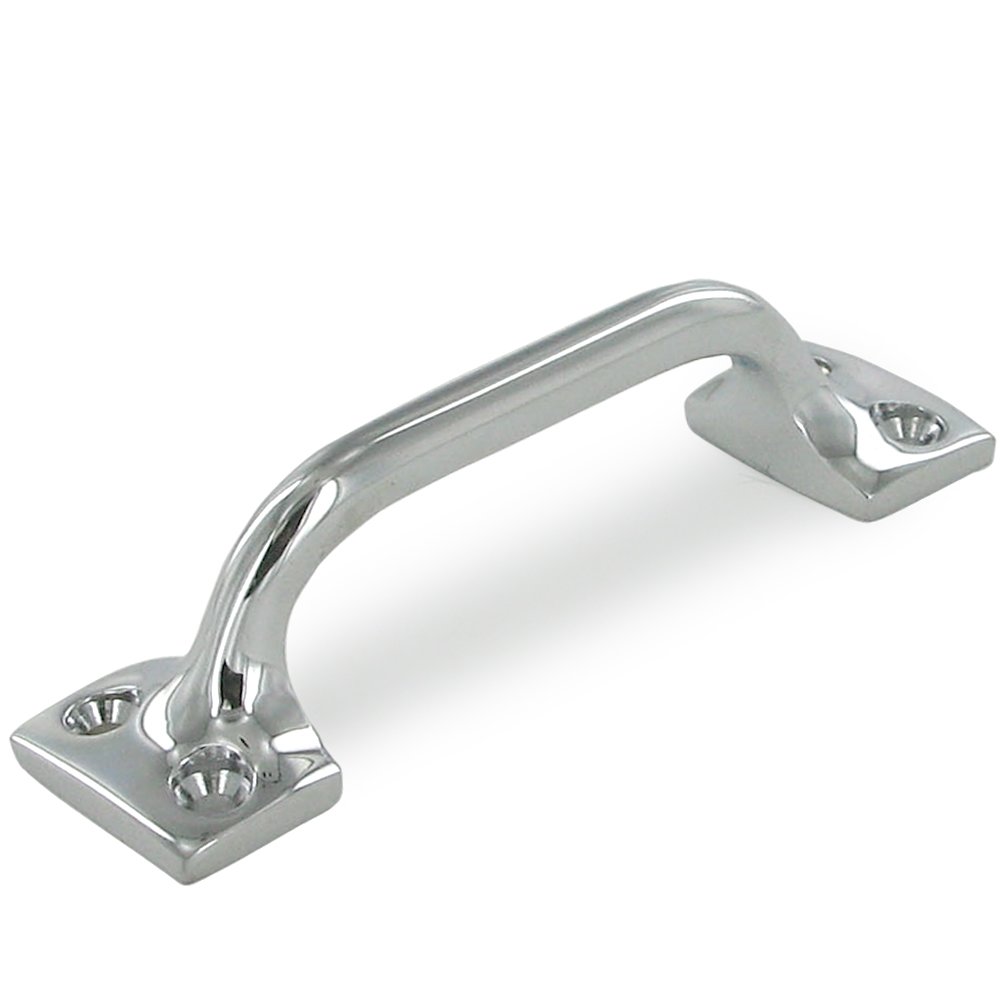 Solid Brass 3 1/2" Centers Front Mounted Handle in Polished Chrome