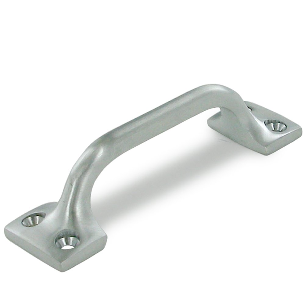 Solid Brass 3 1/2" Centers Front Mounted Handle in Brushed Chrome