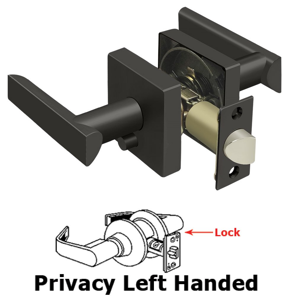 Left Handed Livingston Lever Privacy in Oil Rubbed Bronze