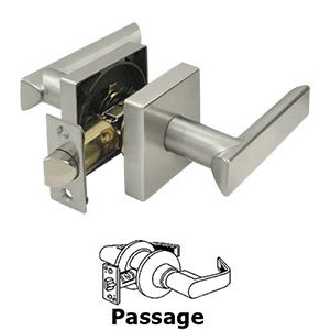Livingston Lever Passage in Brushed Nickel