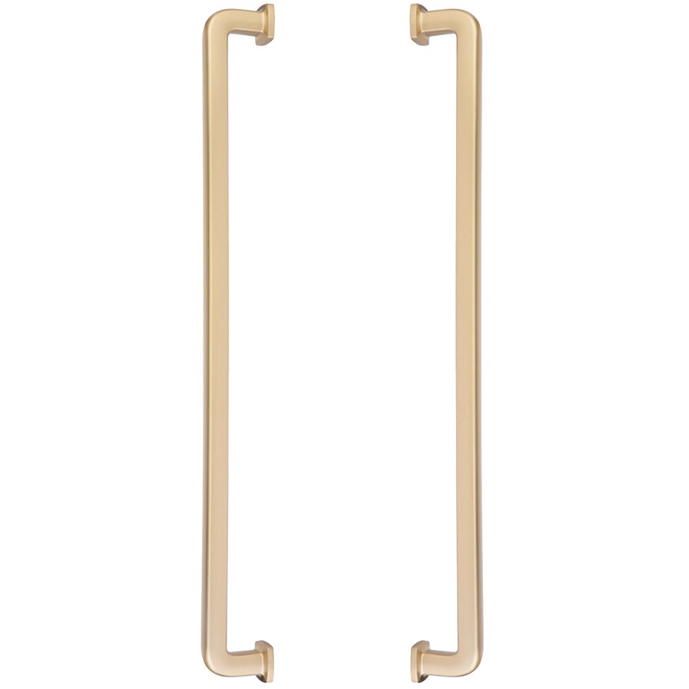 18" Centers Back to Back Door Pull in Satin Brass