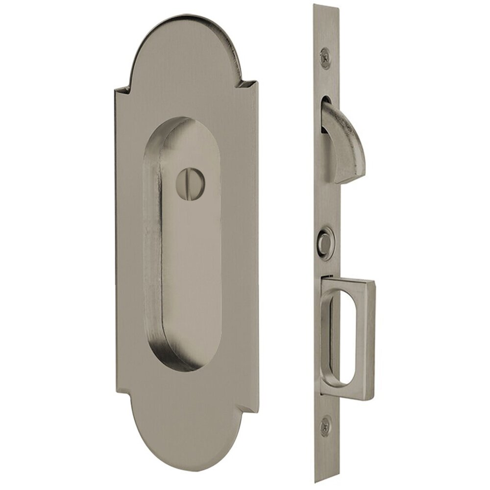 #8 Privacy Pocket Door Mortise Lock in Pewter