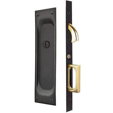 Privacy Pocket Door Mortise Lock in Oil Rubbed Bronze