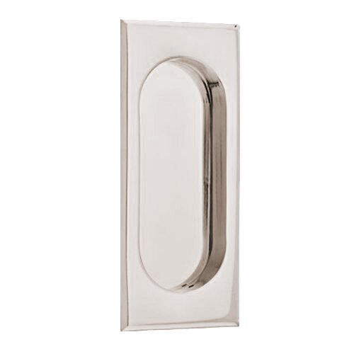 4" (102mm) Rectangular Recessed Pull in Lifetime Polished Nickel