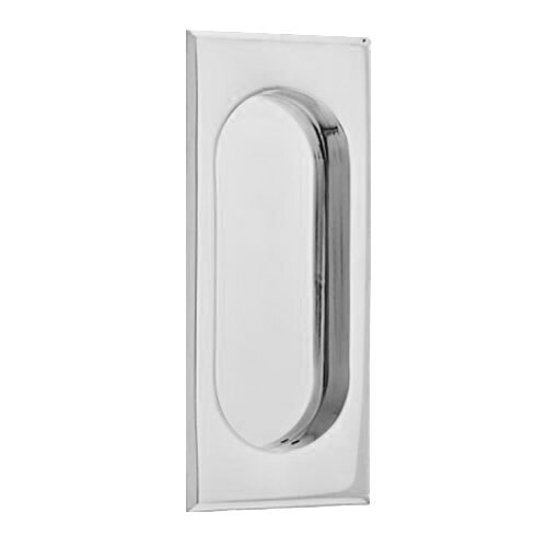4" (102mm) Rectangular Recessed Pull in Polished Chrome