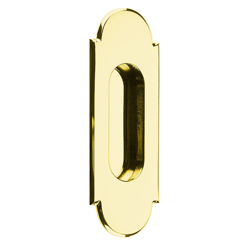 5" #8 Arch Flush Pull in Polished Brass