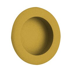 2 1/2" Diameter Round Recessed Pull in French Antique Brass