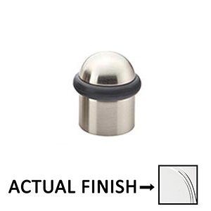 1-1/2" Cylinder Floor Bumper Dome Cap in Polished Chrome