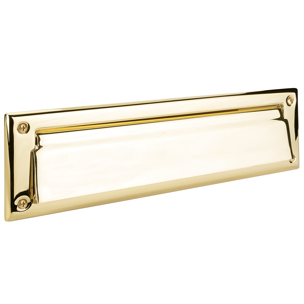 Brass Mail Slot With Screws in Polished Brass