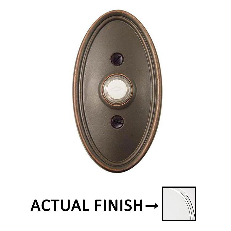 Illuminated Oval Door Bell in Polished Chrome