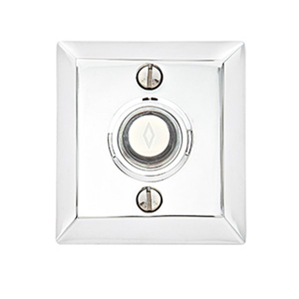 Quincy Square Door Bell in Polished Chrome
