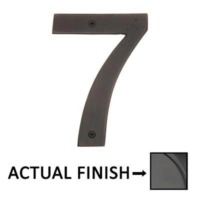 #7 Bronze 6" House Number in Flat Black Bronze