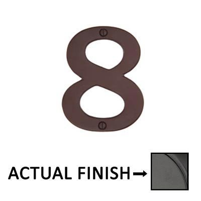 #8 Bronze 6" House Number in Flat Black Bronze