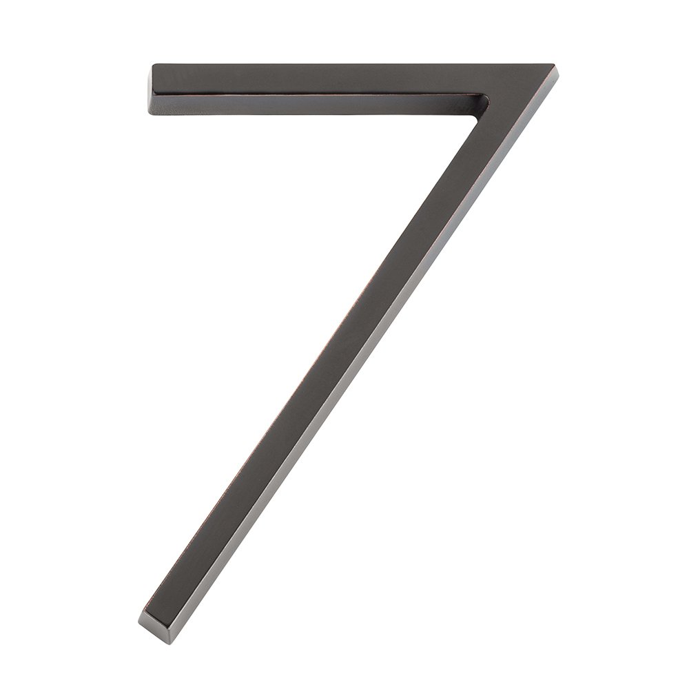 #7 Modern House Number in Oil Rubbed Bronze
