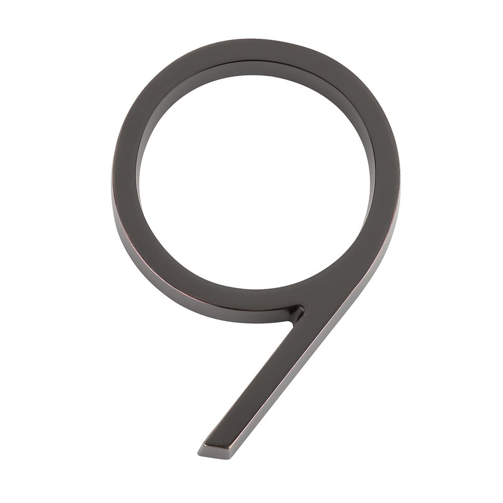 #9 Modern House Number in Oil Rubbed Bronze