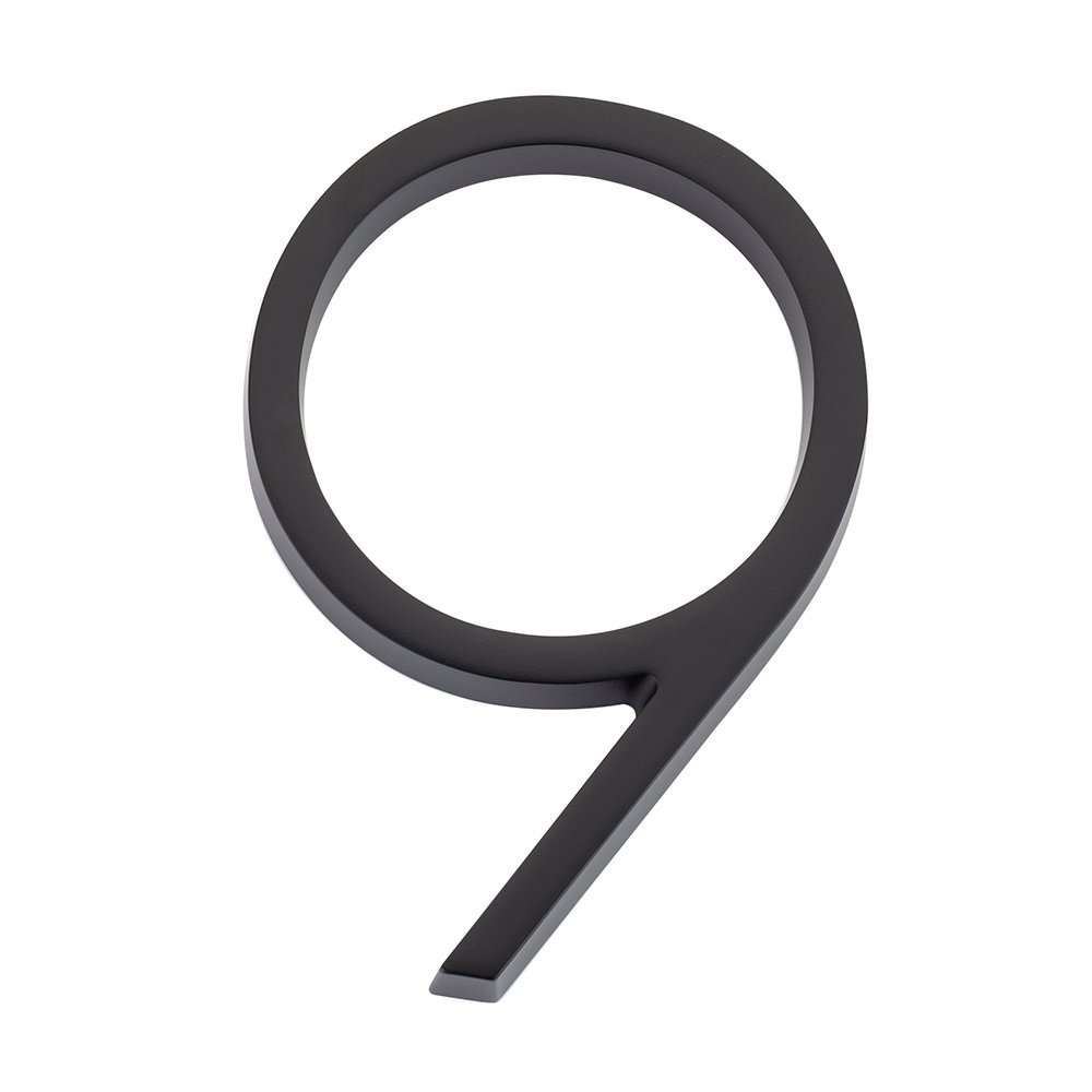 #9 Modern House Number in Flat Black