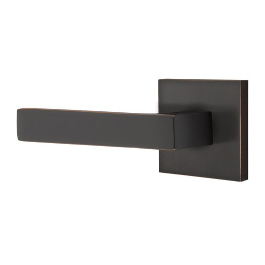 Single Dummy Dumont Left Handed Lever with Square Rose in Oil Rubbed Bronze