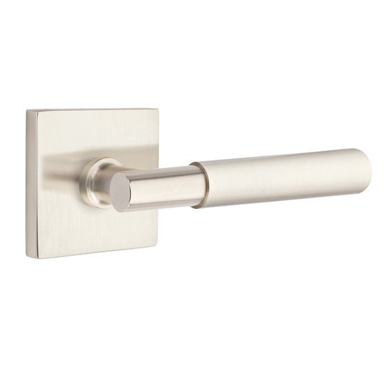 Single Dummy Myles Right Handed Lever with Square Rose in Satin Nickel