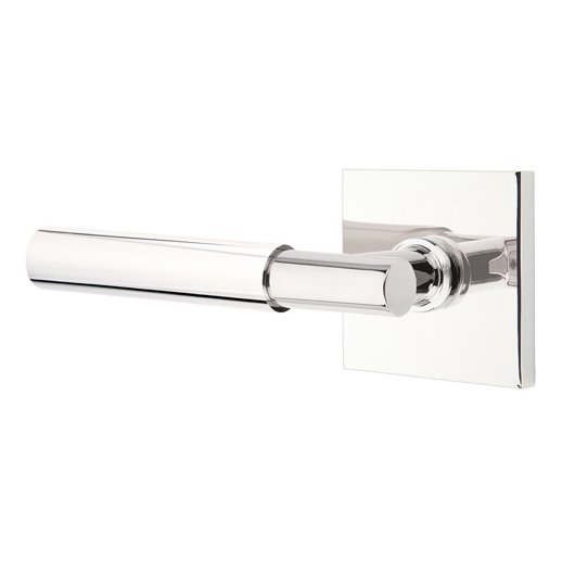 Single Dummy Myles Left Handed Lever with Square Rose in Polished Chrome