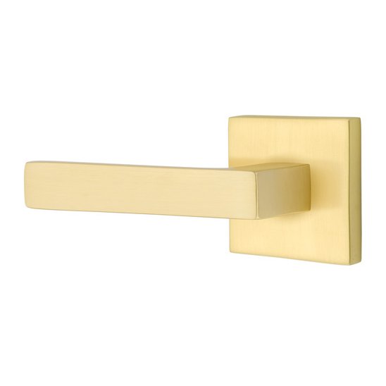 Double Dummy Dumont Left Handed Lever with Square Rose in Satin Brass