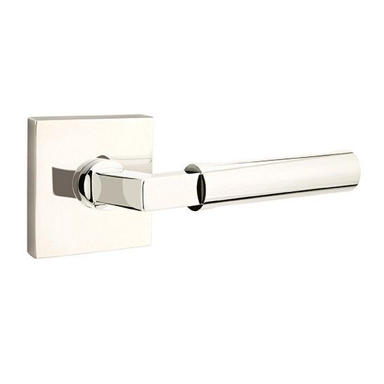 Double Dummy Hercules Door Right Handed Lever With Square Rose in Polished Nickel