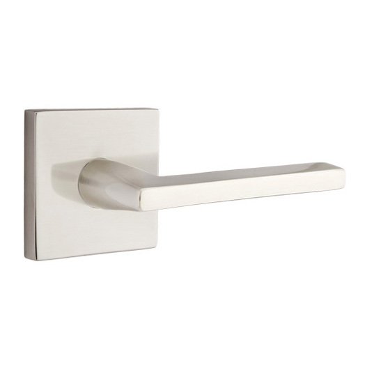 Double Dummy Helios Door Right Handed Lever With Square Rose in Satin Nickel