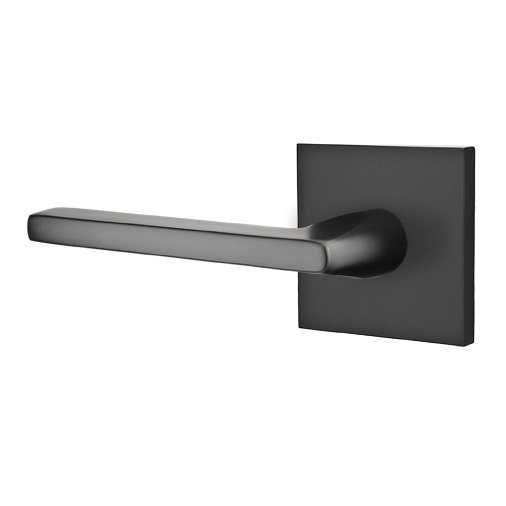 Double Dummy Helios Door Left Handed Lever With Square Rose in Flat Black