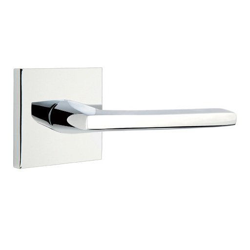 Double Dummy Helios Door Right Handed Lever With Square Rose in Polished Chrome