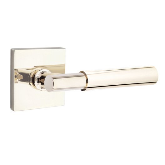 Double Dummy Myles Right Handed Lever with Square Rose in Polished Nickel
