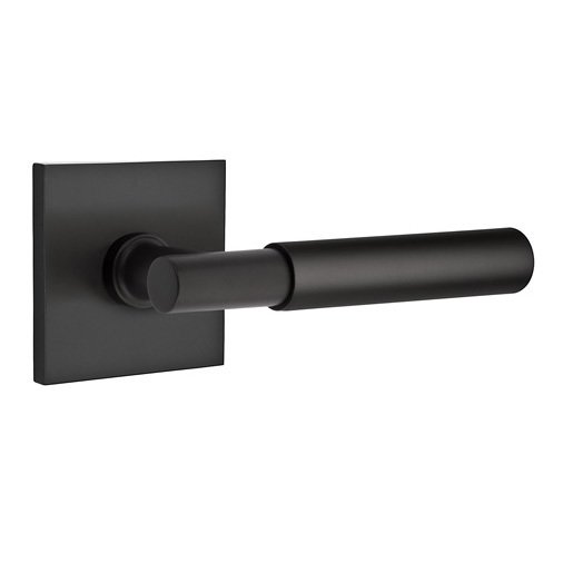Double Dummy Myles Right Handed Lever with Square Rose in Flat Black