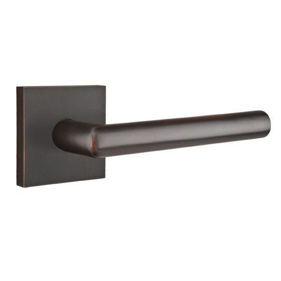 Double Dummy Stuttgart Door Right Handed Lever With Square Rose in Oil Rubbed Bronze