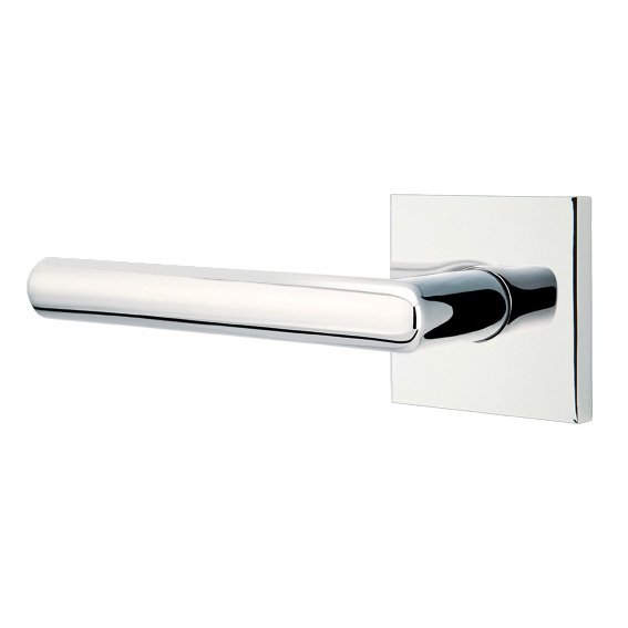 Double Dummy Stuttgart Door Left Handed Lever With Square Rose in Polished Chrome