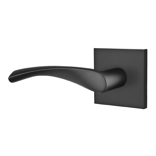 Double Dummy Triton Door Left Handed Lever With Square Rose in Flat Black