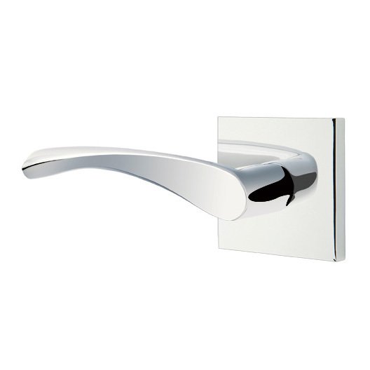 Double Dummy Triton Door Left Handed Lever With Square Rose in Polished Chrome