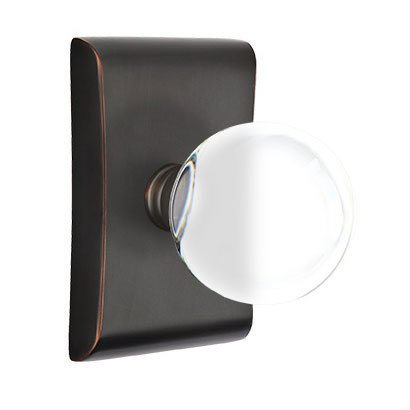 Single Dummy Bristol Door Knob with Neos Rose in Oil Rubbed Bronze