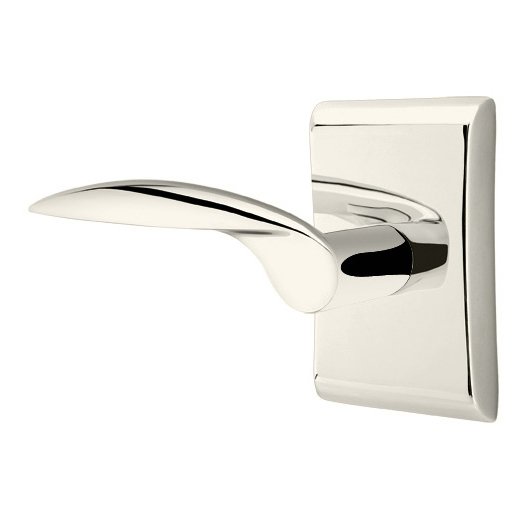 Single Dummy Left Handed Mercury Door Lever With Neos Rose in Polished Nickel
