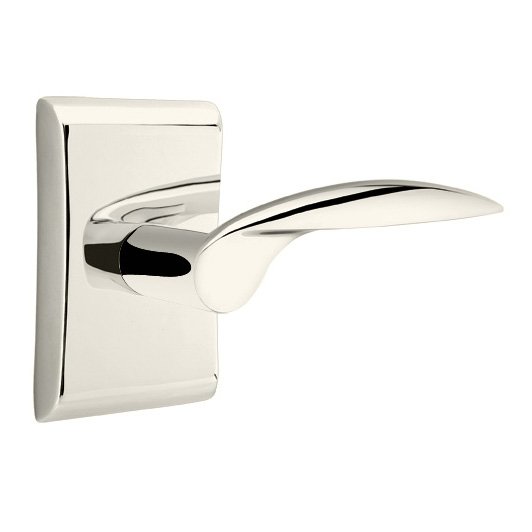 Single Dummy Right Handed Mercury Door Lever With Neos Rose in Polished Nickel